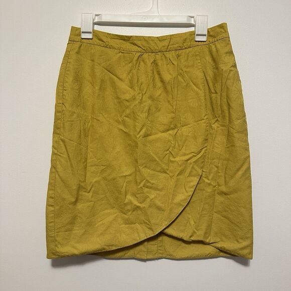 Anthropologie Dresses & Skirts - Anthropologie Edme & Esyllte Mini Skirt Gold Tulip Floral Pockets Women's 6